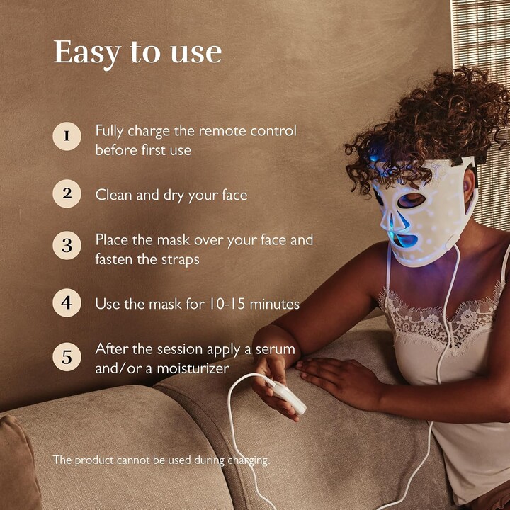 Silk'n FLM100PE1001 masque facial LED 100 blanc