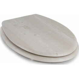 Asiento de inodoro de madera MDF Beldray LA033710WOAKPFEU7, roble blanco.