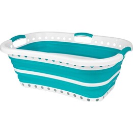 Cesto de ropa plegable Beldray LA072979TQFEU7, 37 L, blanco/menta