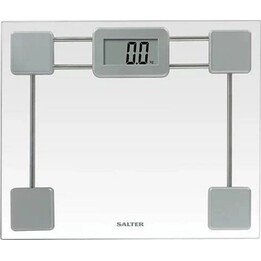 Balance électronique de salle de bain en verre Salter 9081 SVFEU12, argent/transparent