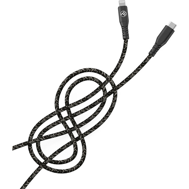 Tellur Green Datenkabel Typ-C auf Lightning 3A PD60W 1m Nylon schwarz