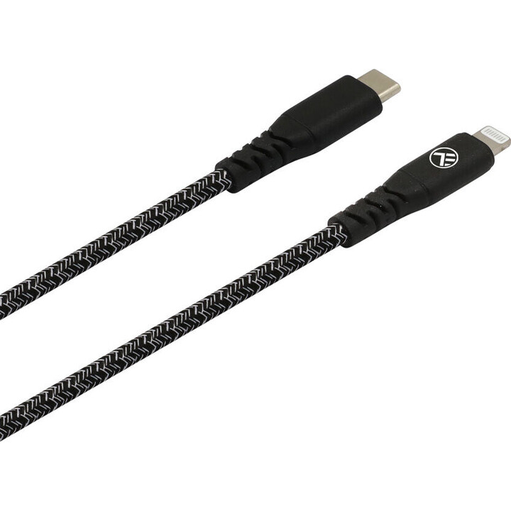 Tellur Green Datenkabel Typ-C auf Lightning 3A PD60W 1m Nylon schwarz