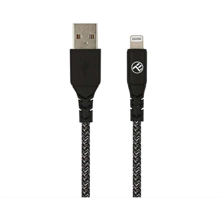 Tellur Green Datenkabel USB auf Lightning 2,4 A 1 m Nylon schwarz