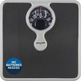 Salter 484 SFEU12 Kompakte mechanische Badezimmerwaage mit Vergrößerungslinse