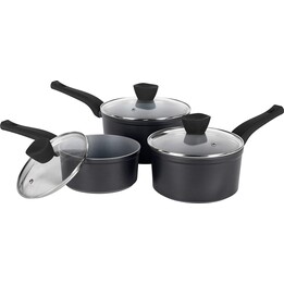 Juego de 3 cacerolas Russell Hobbs RH01706EU con acabado perlado.