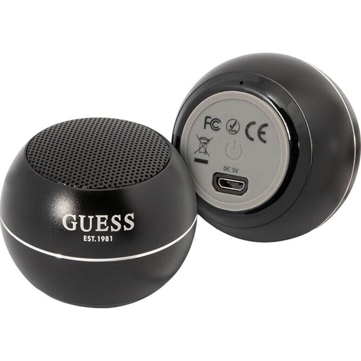 Guess Mini Bluetooth-Lautsprecher 3W 4H Schwarz