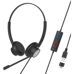 Casque filaire binaural Tellur Voice 320 noir