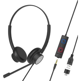 Fone de ouvido com fio Tellur Voice 420 binaural preto