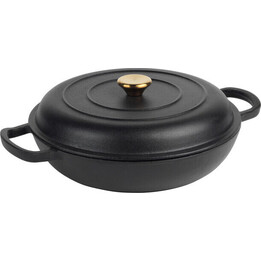 Cazuela de hierro fundido Russell Hobbs RH02525BEU7 de 30 cm, color negro.