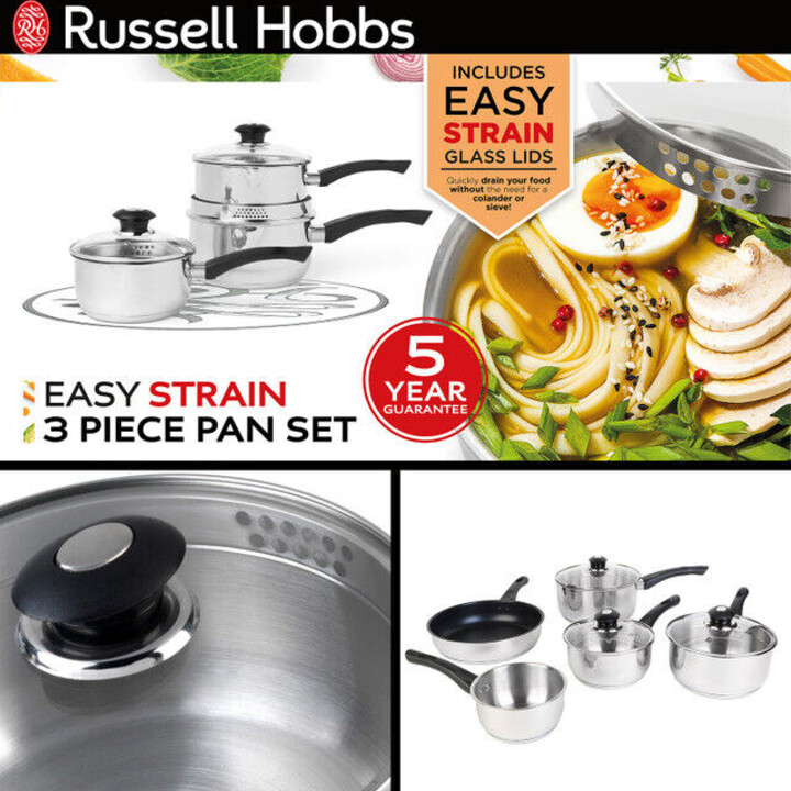 Russell Hobbs RH00542EU7 Ensemble de 3 poêles Easy Swift
