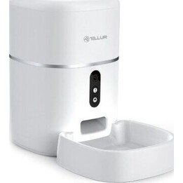 Comedero inteligente para mascotas Tellur con WiFi, cámara UltraHD, 4L blanco