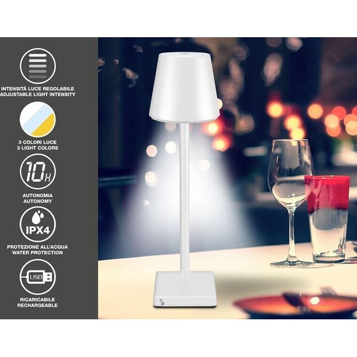 Beper P201UTP102 candeeiro de mesa recarregável branco
