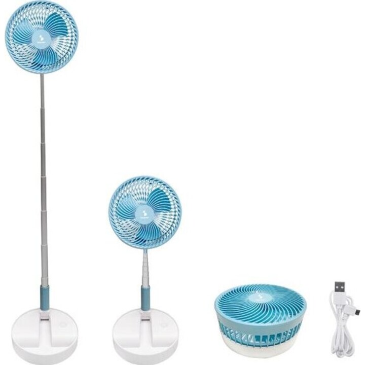 Beper P206VEN450 ventilatore ricaricabile pieghevole blu