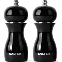 Molinillos de sal y pimienta Salter 7613 BKXRA brillantes, color negro.