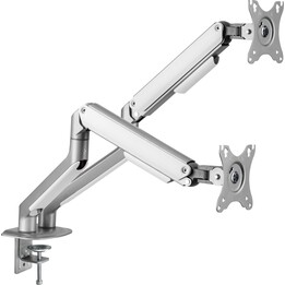 White Shark Neferites-II GMS-3208 support pour deux moniteurs argent