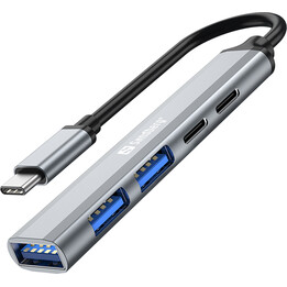 Sandberg 336-50 Adattatore da USB-C a 3xUSB-A + 2xUSB-C
