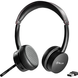 Fone de ouvido sem fio Tellur Voice Pro para call center, preto.