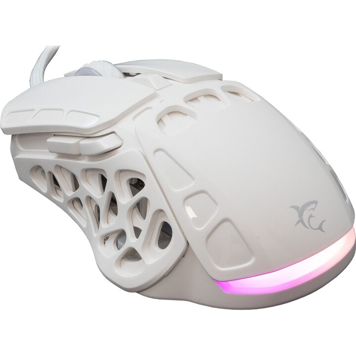 White Shark ECTOR GM-5016 souris gaming USB RGB blanche