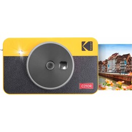 Kit fotocamera e stampante Kodak Mini Shot 2, colore giallo retrò.