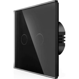 Spring WT-201 WIFI 2gang(N&L )1000B/G interruptor tátil de duas vias, vidro preto