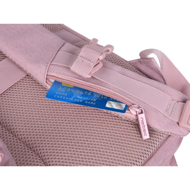 Sac à dos pour ordinateur portable Natec Camel Lite rose 15,6" 19 L