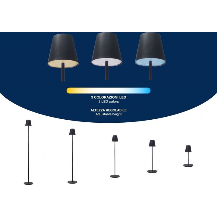 Beper P201UTP401 Wiederaufladbare Sofaleuchte - Schwarz