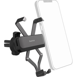 Hama 00201511 Support de téléphone portable Gravity Pro pour voiture, à fixer sur une grille, réglable et universel