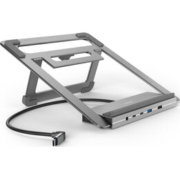 Supporto Hama 00200139 Connect2Office, dock USB-C, 12 porte, 100 W, grigio