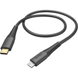 Cabo Hama 00183308 para carregamento rápido/dados, USB-C - Lightning, 1,5 m, preto