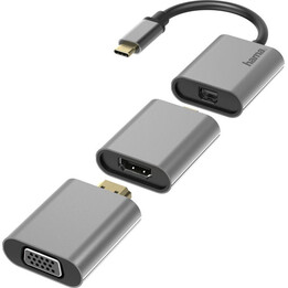 Adattatore Hama 00200306 6 in 1 Connect2Go, USB-C, Mini-DisplayPort, HDMI, VGA
