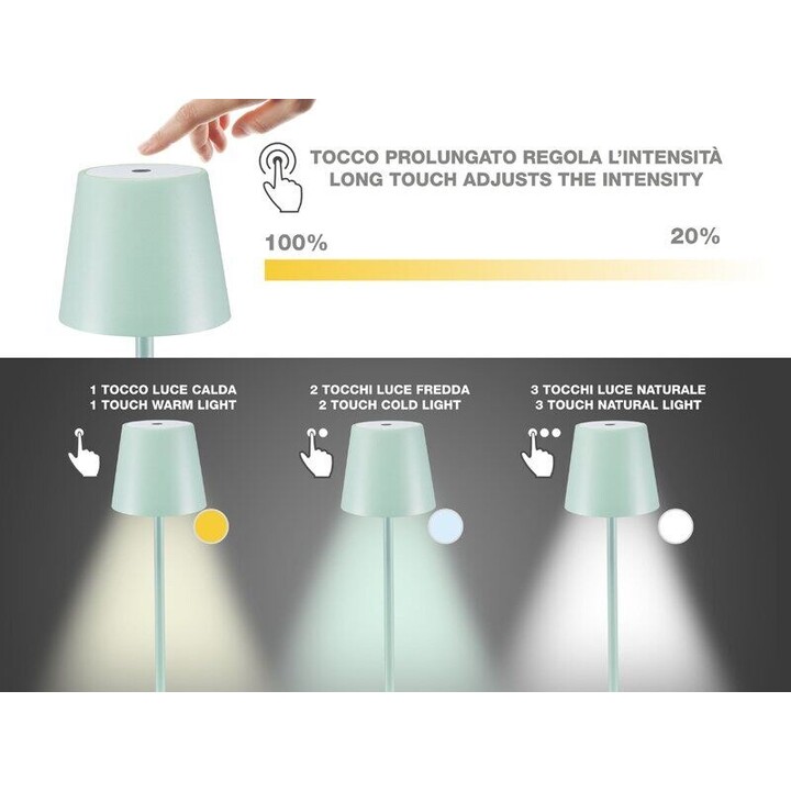 Beper P201UTP127 - Lámpara de mesa recargable