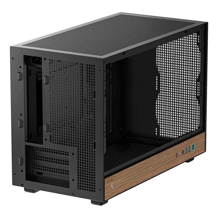 DeepCool CH260 WOOD Micro Tower Noir, Bois