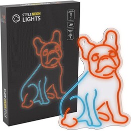 Luzes de néon Manta SNL68MT estilo Bulldog Francês multicoloridas