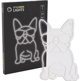 Luci al neon Manta SNL66WH Style BULLDOG FRANCESE Bianco