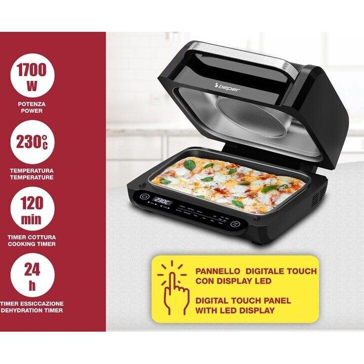 Beper P101FRI081 Fritadeira de ar digital forno preto