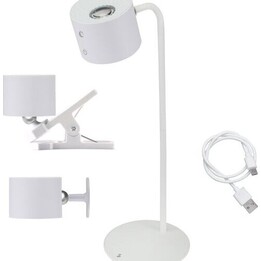 Beper P201UTP303 Lampada LED Ricaricabile con Base, Clip e Suppo…