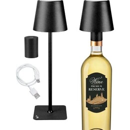 Beper P201UTP118 rechargeable 2-in-1 table lamp black