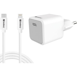 Chargeur USB-C Sandberg 441-57 20 W + câble USB-C vers Lightning, 1 m