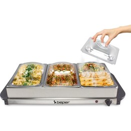 Bandeja de aquecimento Beper P101TEM002 com 4 recipientes