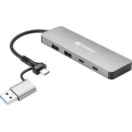 Hub Sandberg 136-64 USB-C/A para 2xUSB-A + 2xUSB-C