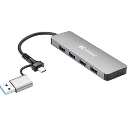 Hub Sandberg 136-63 USB-C/A para 4xUSB 3.0