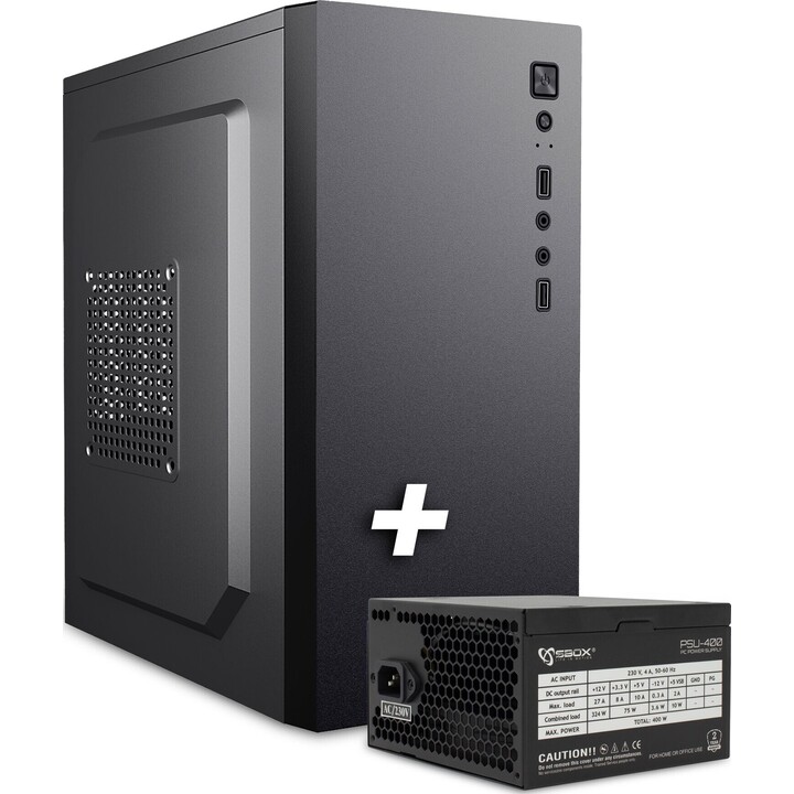 Sbox PCC-12 MicroATX + alimentatore da 400W