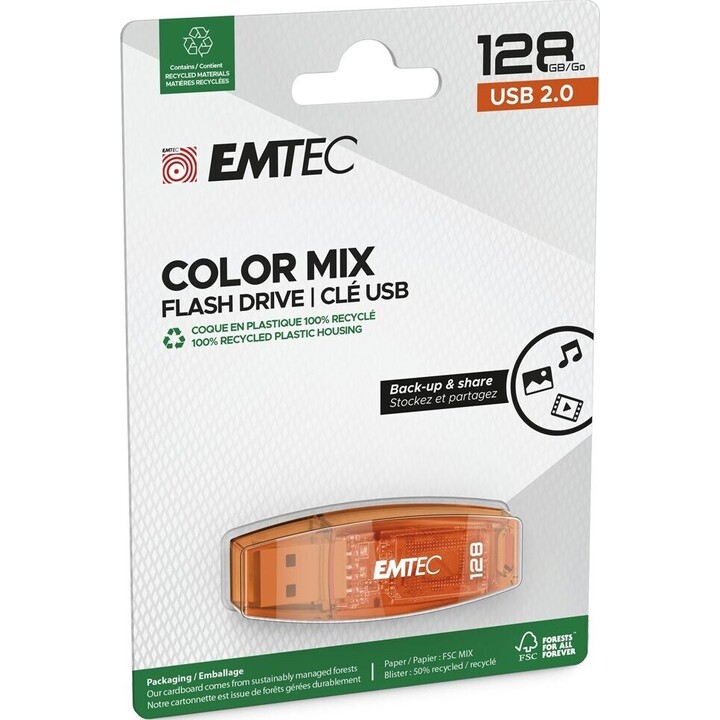 Emtec USB 2.0 C410 128GB Laranja