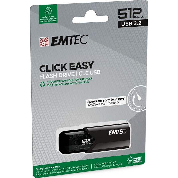 Emtec USB 3.2 Click Easy B110 512 GB