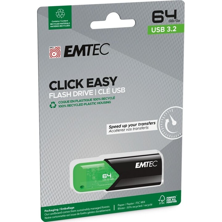 Emtec USB 3.2 Click Easy B110 64GB