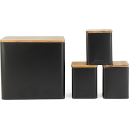 Juego de 4 piezas de panera y recipiente Salter BW129001EU7 Toronto - Negro