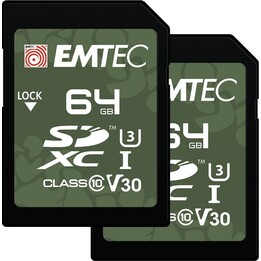 Emtec SDXC 64GB UHS-I U3 V30 Outdoor 2 pezzi