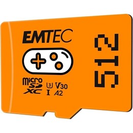 Emtec MicroSDXC 512GB UHSI U3 V30 A2 Gaming Arancione