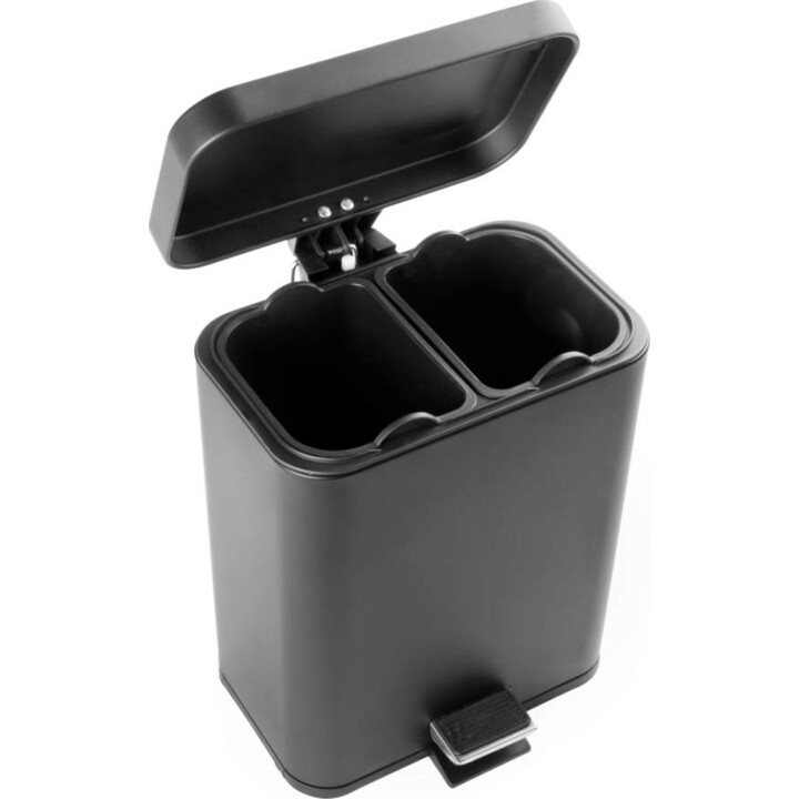 Lixeira Beldray LA035235BLKFEU7 de 5 litros com dois compartimentos – Preta