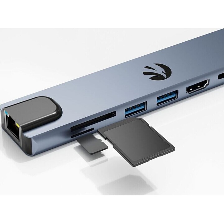 Adaptateur USB-C Hawk HW-HUB801 8 en 1